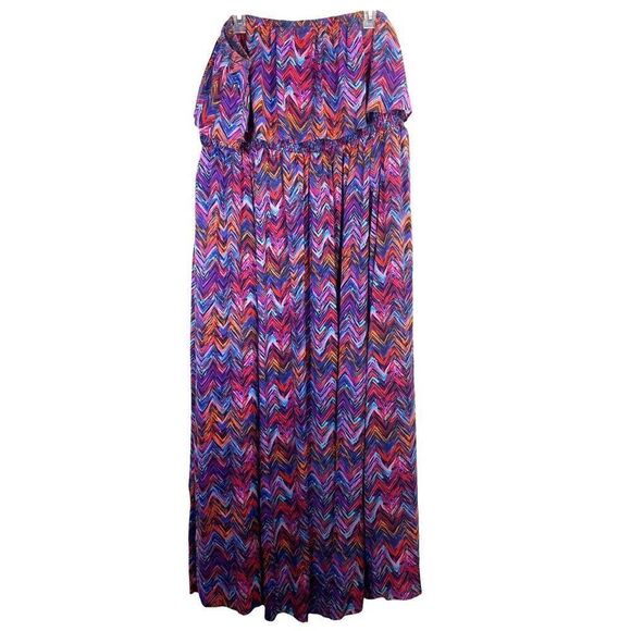 Torrid Maxi Challis zig zag Strapless Dress Size 4X - Picture 3 of 8